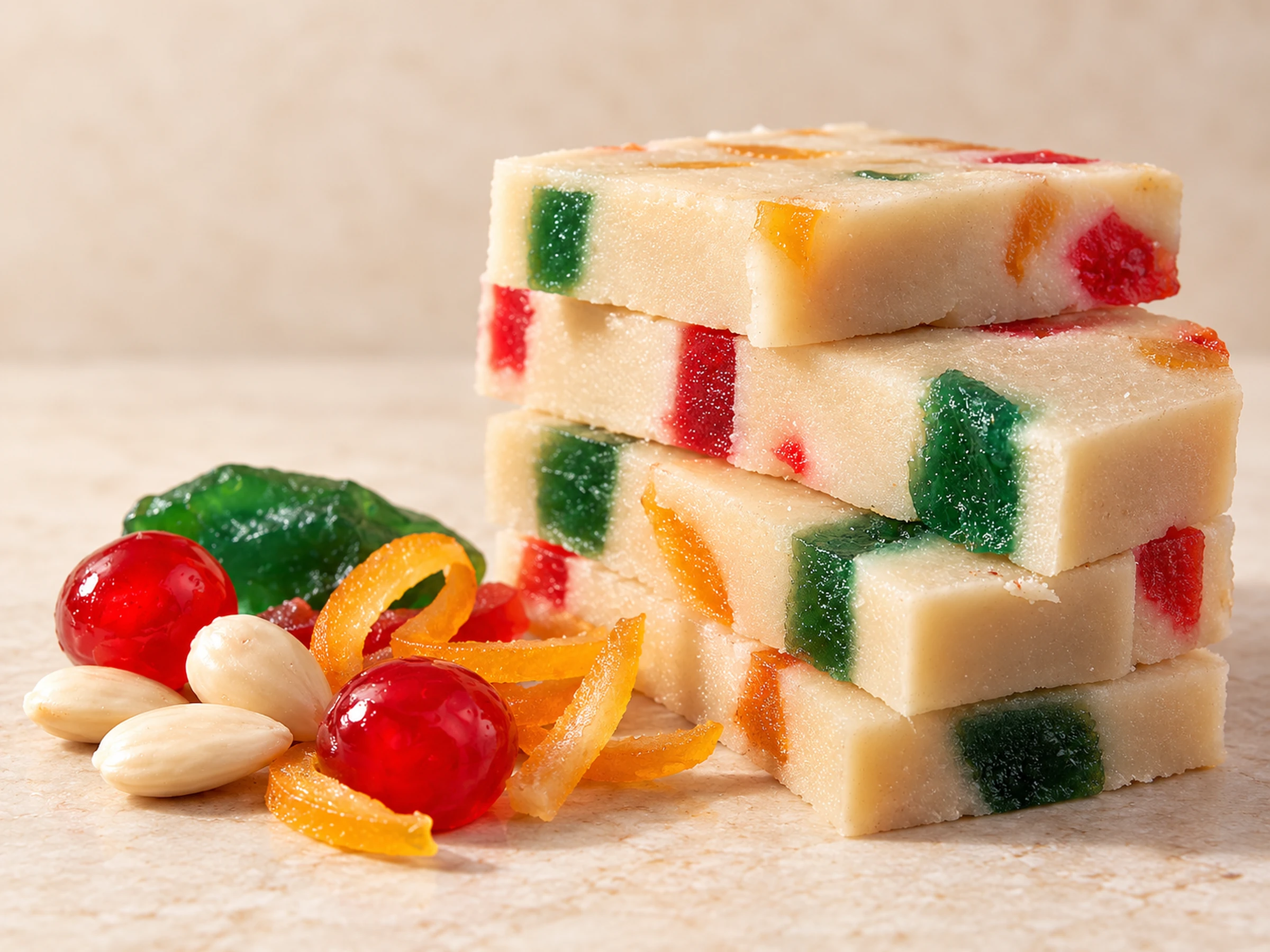 Turrón Artesanal de Mazapán Extra con Frutas Escarchadas