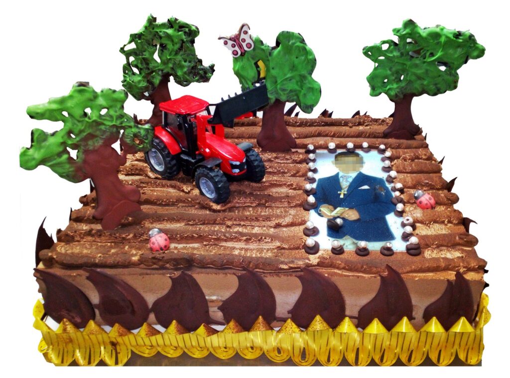 Comunion decoracion campo y tractor
