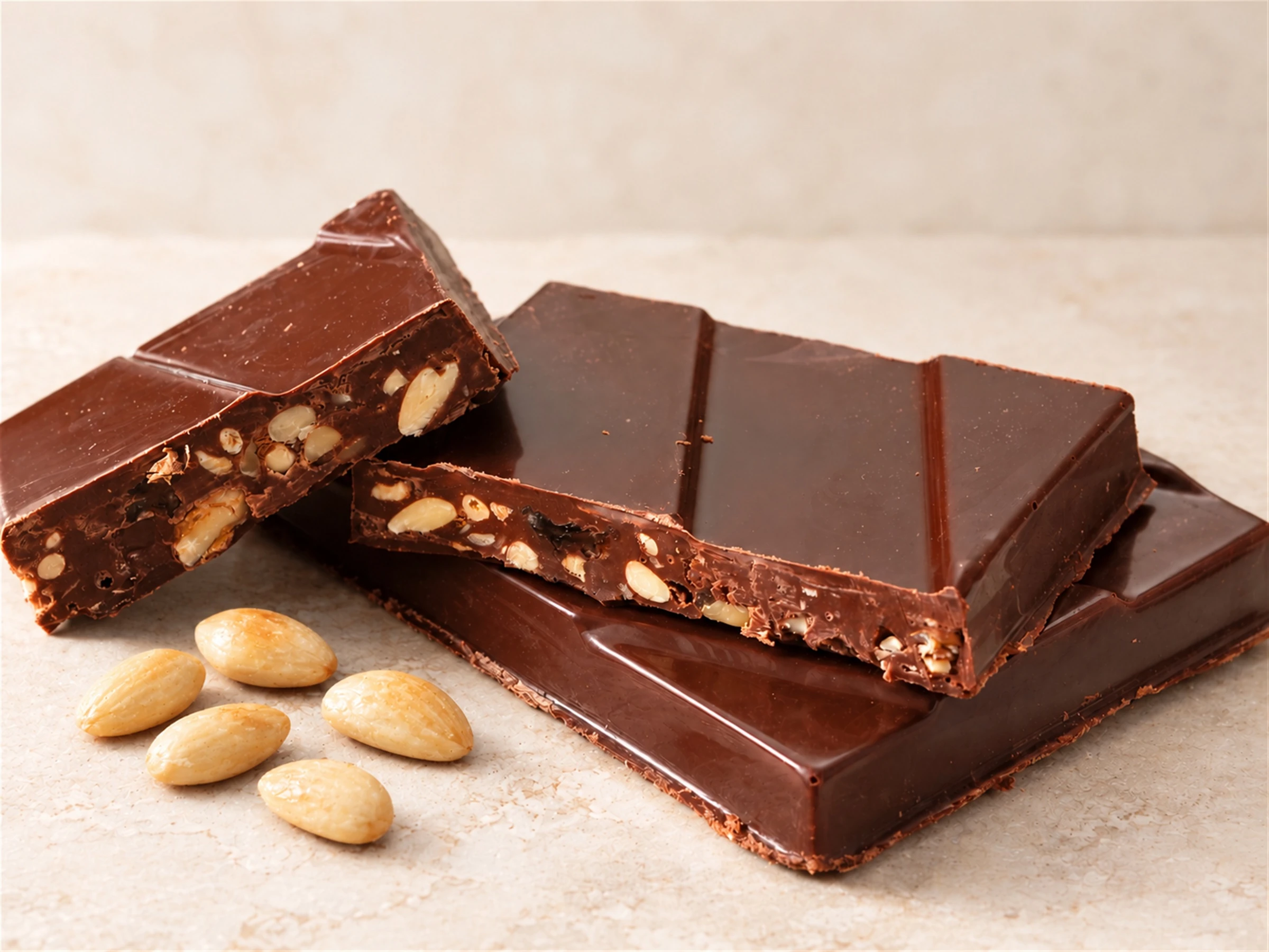 Turrón Artesanal Trufado de Chocolate Negro, Aceite de Oliva Virgen Extra y Almendra Marcona