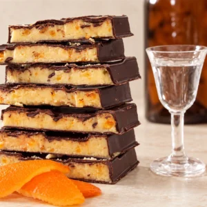 Turrón Artesanal Trufado de Chocolate con Licor y Naranja Confitada