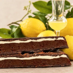 Turrón Artesanal Praliné de Chocolate con Licor de Limoncello